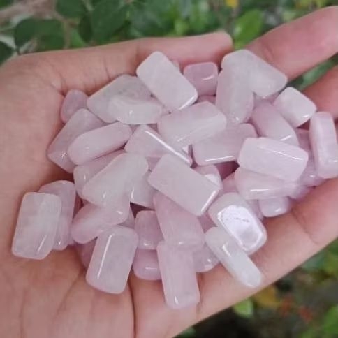 Bahan Batu Akik Rose Quartz Kecubung Mawar rough.15