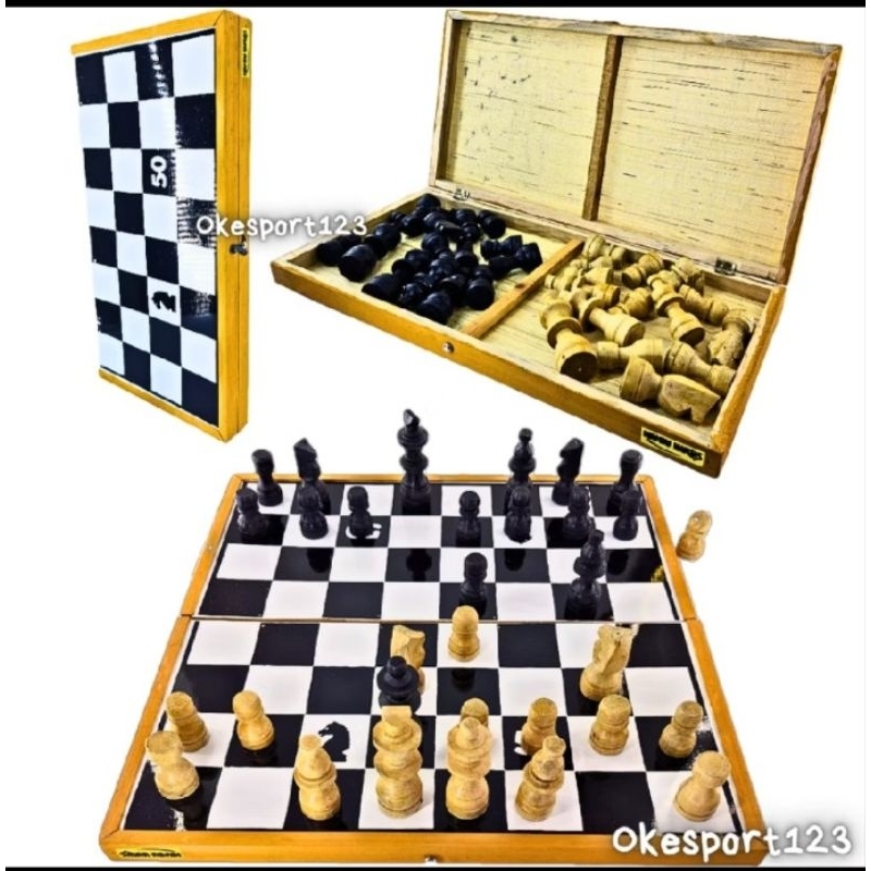 JUMBO CATUR KAYU BESAR PREMIUM WOOD FINISHING CHESS