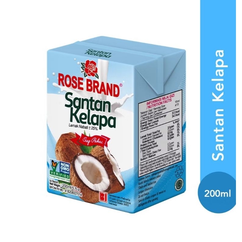 

Santan Rose Brand & santan Klatu kelapa tua 200 ml