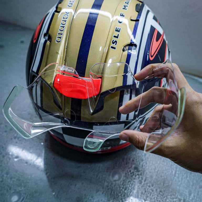 BESTPROMO SPOILER HELM ARAI/ TSR GP PAD ARAI/ TSR AFTERMARKET CLEAR SMOKE DARK