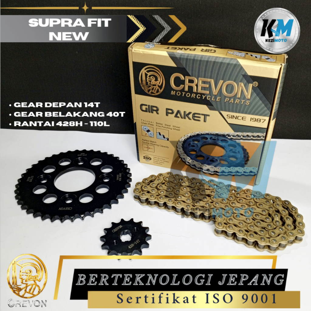 GEAR GIR SET PAKET SUPRA FIT NEW 40T SUPRA X 125 PGM FI BLADE NEW REVO FIT 14T 40T CRV