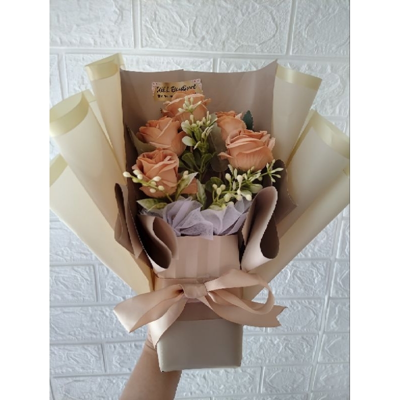 Buket Bunga Mawar Coklat || Buket murah medan