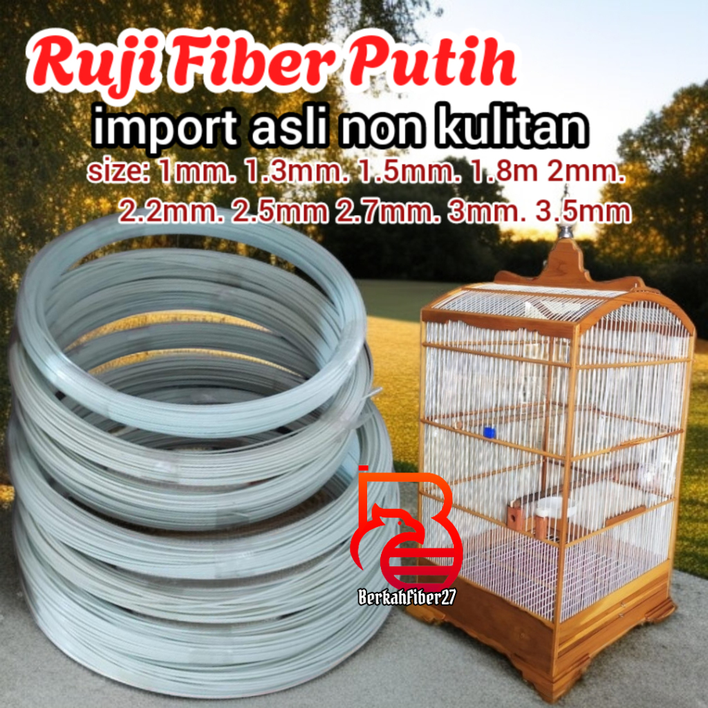 Jeruji fiber putih 1mm ruji fiber putih import non kulit ruji fiber kadang burung ruji sangkar ruji 