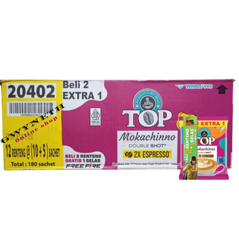 

Top Coffe kopi mokachinno double shot 1 dus