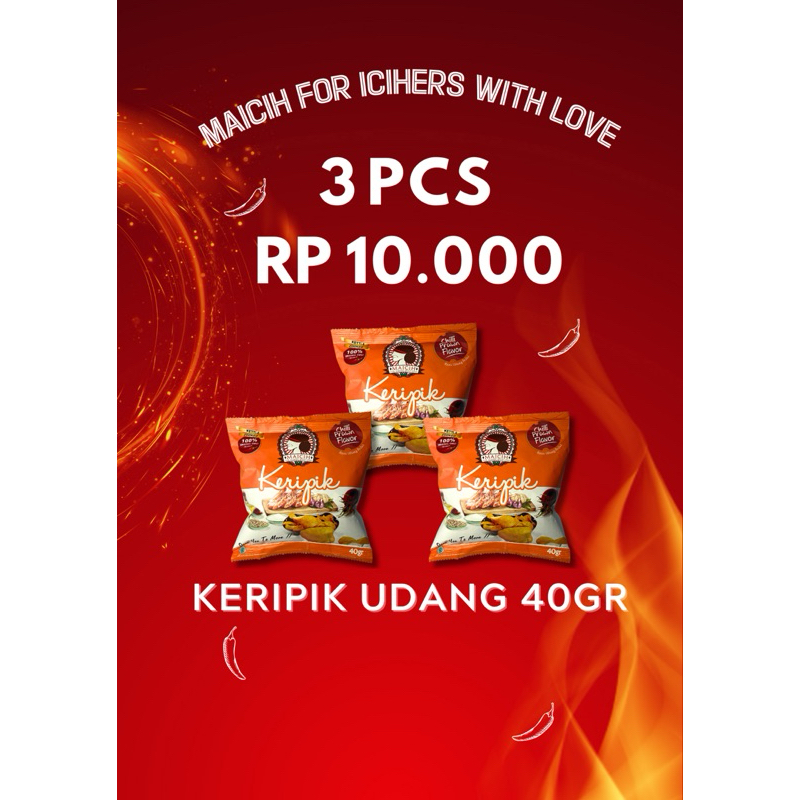 

MAICIH KERIPIK UDANG 40GR 10K 3PCS