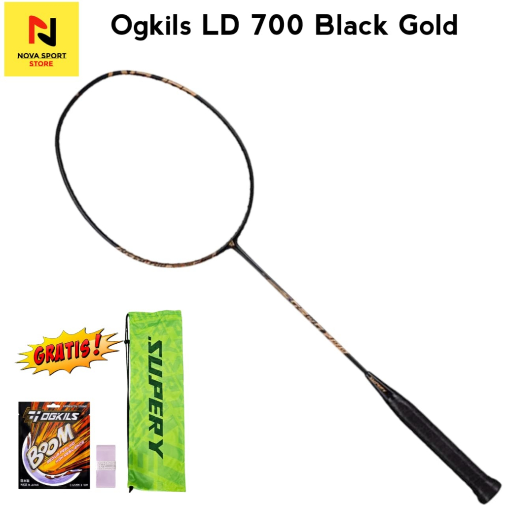 Ogkils Raket badminton LD 700 Black Gold