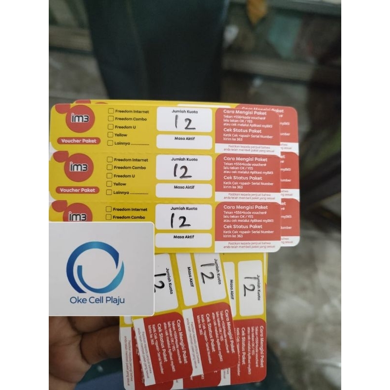 voucher Indosat 11gb(15gb) 28hari