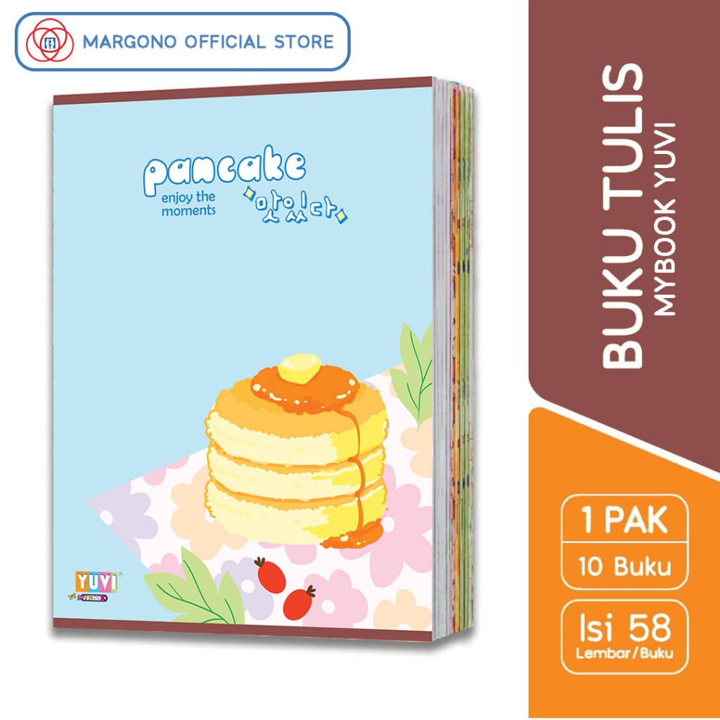 

My Book Yuvi Buku Tulis Tebal A5 Exclusive Makanan Dessert Korea 58 Lembar - 10 Buku Sekolah