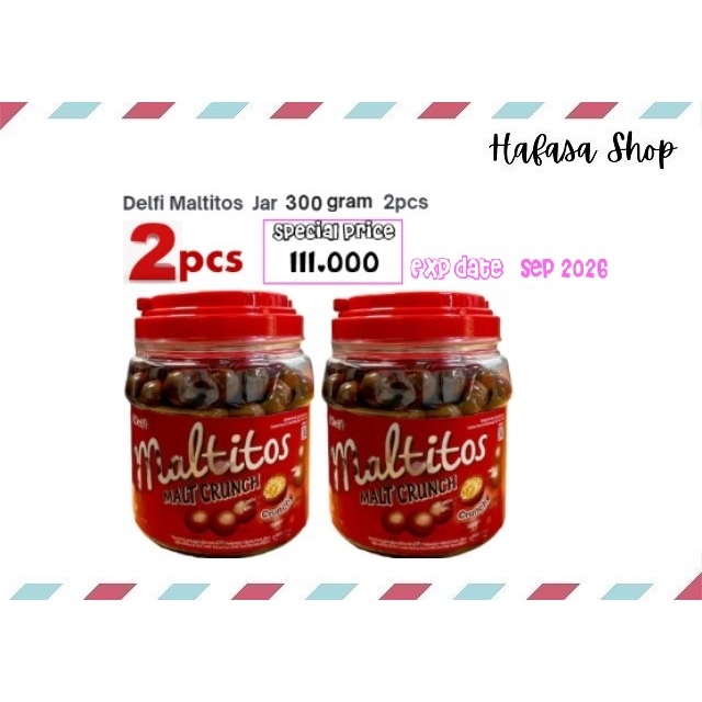 

Delfi Maltitos Jar 300 gram isi 2 pcs