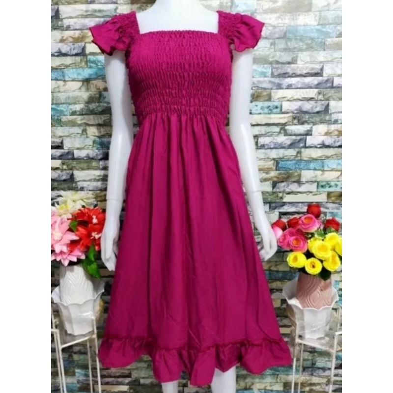 Dress kerut rempel elegan