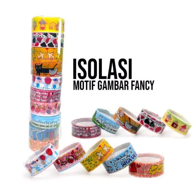 

Solatip / Isolasi Gambar / Solasi Fancy isi 5 Pcs / Solasi Bergambar