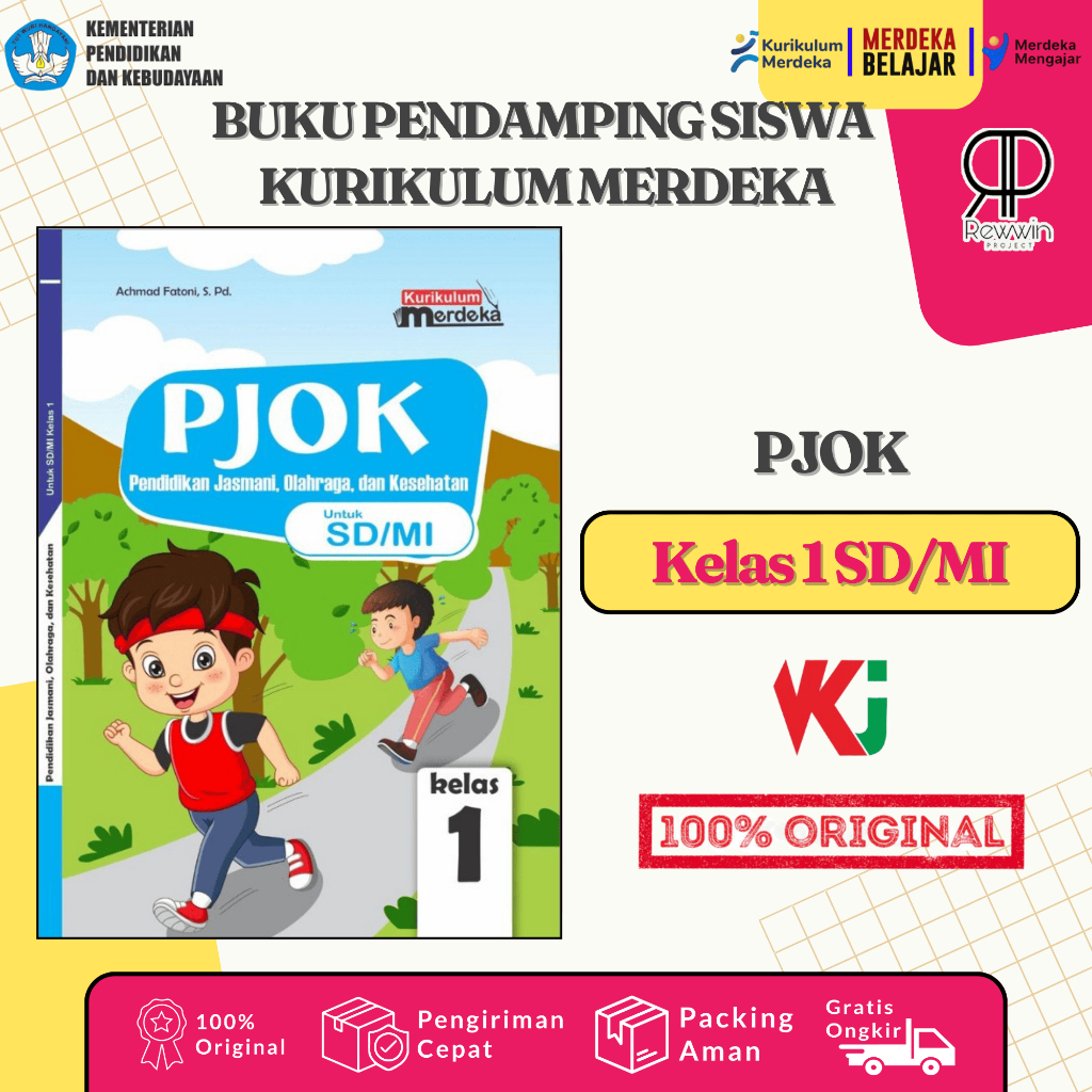 Buku Paket PJOK Kelas SD Kelas 1 Kurikulum Merdeka Terbaru