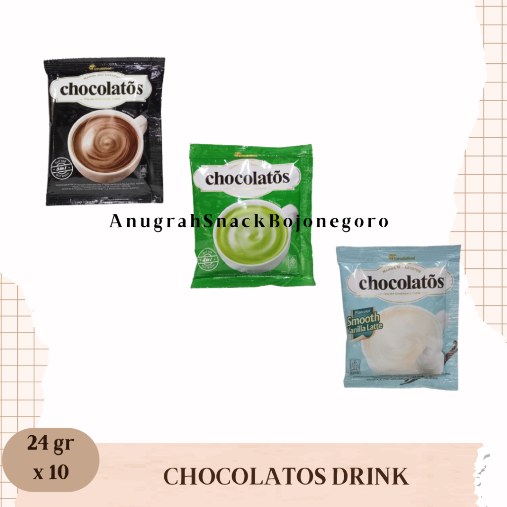 

Chocolatos Drink Renceng (Chocolate / Matcha / Smooth Vanilla Latte)