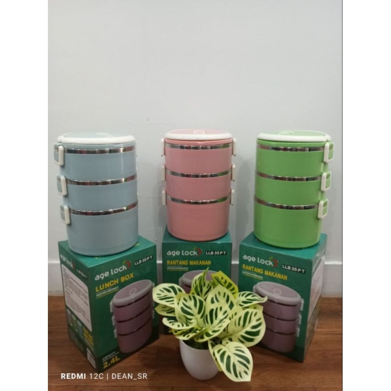 Rantang stainless 3 susun 2,4L / lunch box