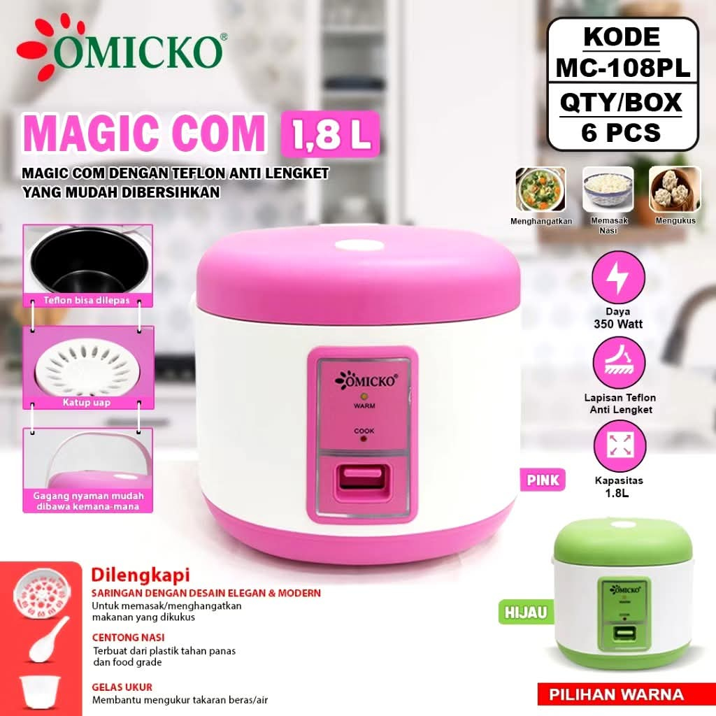 MAGICCOM-RICE COOKER-OMICKO-RICE COOKER MURAH-MAGIC COM 3 IN 1