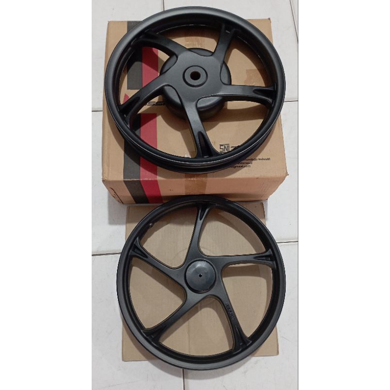 Velg Xeon Techno Black Vrossi Veleg hitam Original V Rossi