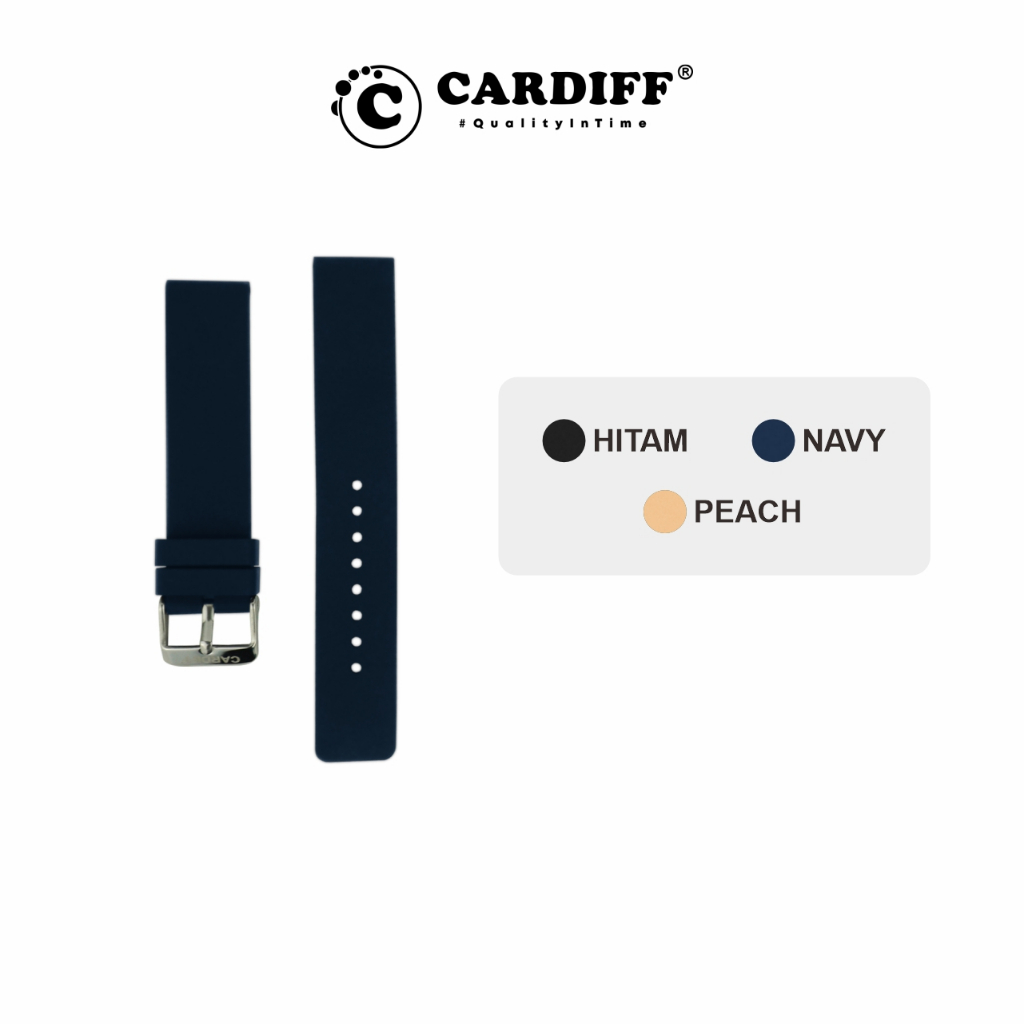 CARDIFF Tali Jam Tangan Karet Uk 20-01 | Strap | Aksesoris