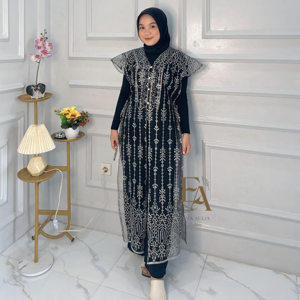 OUTER BROKAT  OLLA LONG VEST KANCING BROKAT KONDANGAN LUARAN GAMIS LEBARAN DAN WISUDA TERBARU 2025