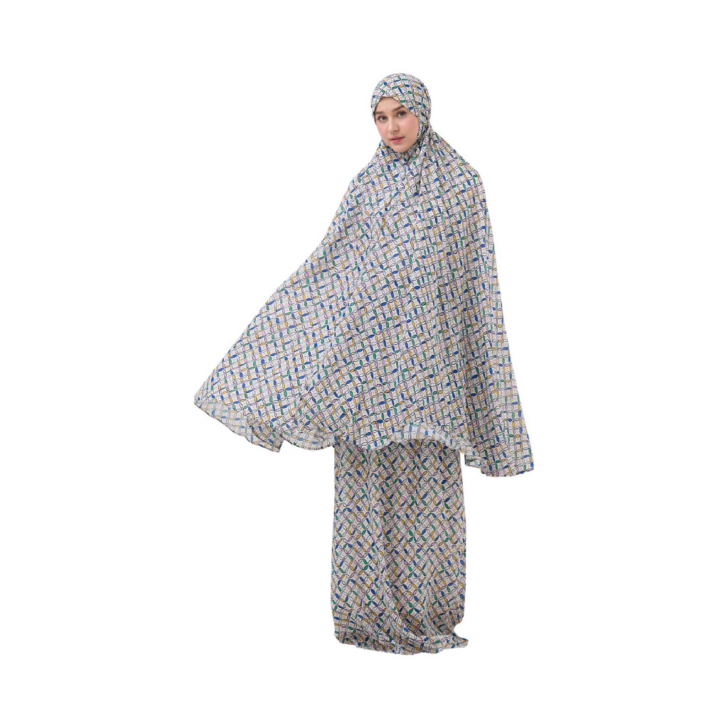 TENCEL™️ - READY STOCK Mukena seri KAWUNG SOLO 2025 WUNGU (Motif Atas Bawah Sama)