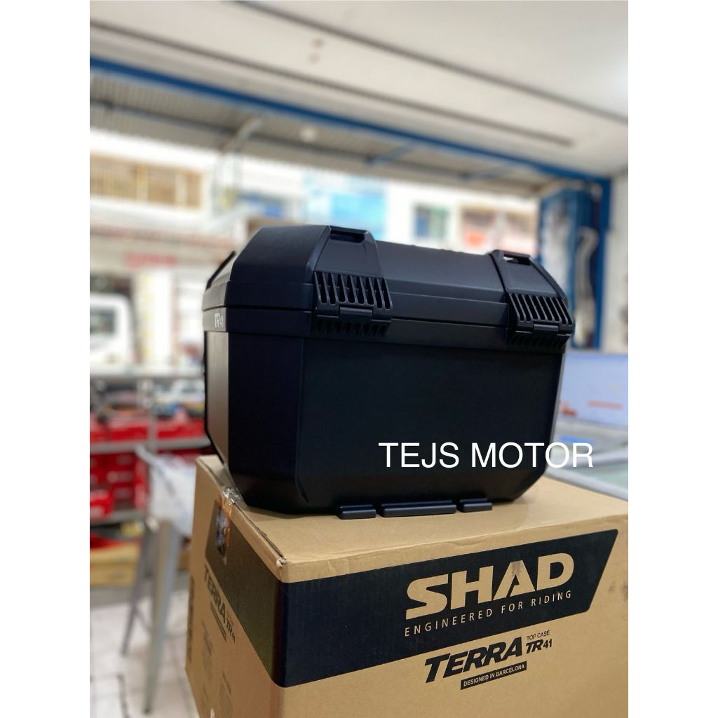 Top Box SHAD Terra TR41 Hitam/Alumunium Original SHAD Ukuran 41 liter