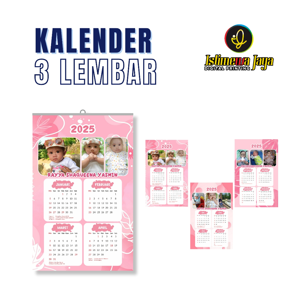 

Kalender Dinding 3 Lembar Custom