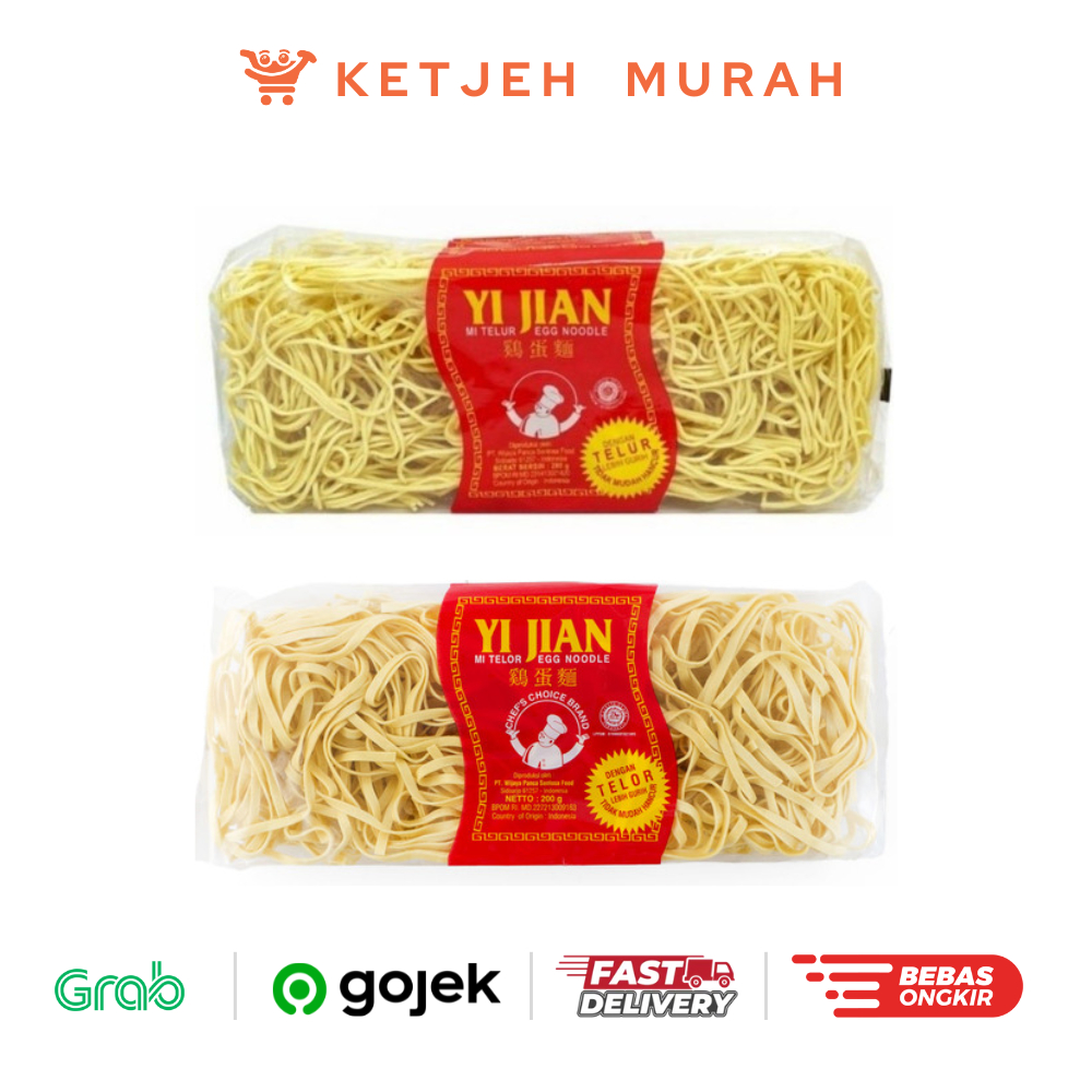 

Mie Telur Yi Jian Mie Kecil / Mie Lebar 200 Gram