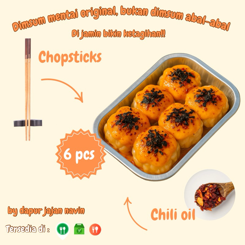 

Dimsum mentai original + chili oil (bukan dimsum abal-abal) di jamin nagih
