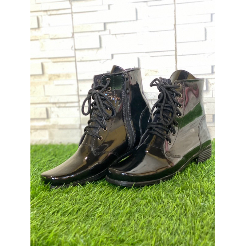 sepatu wanita kilap pdh polwan pdh sus hitam