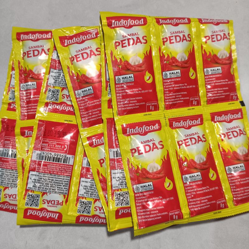 

Indofood Sambal Pedas Saos Caos Kemasan Sachet Renceng Renteng 8 gram
