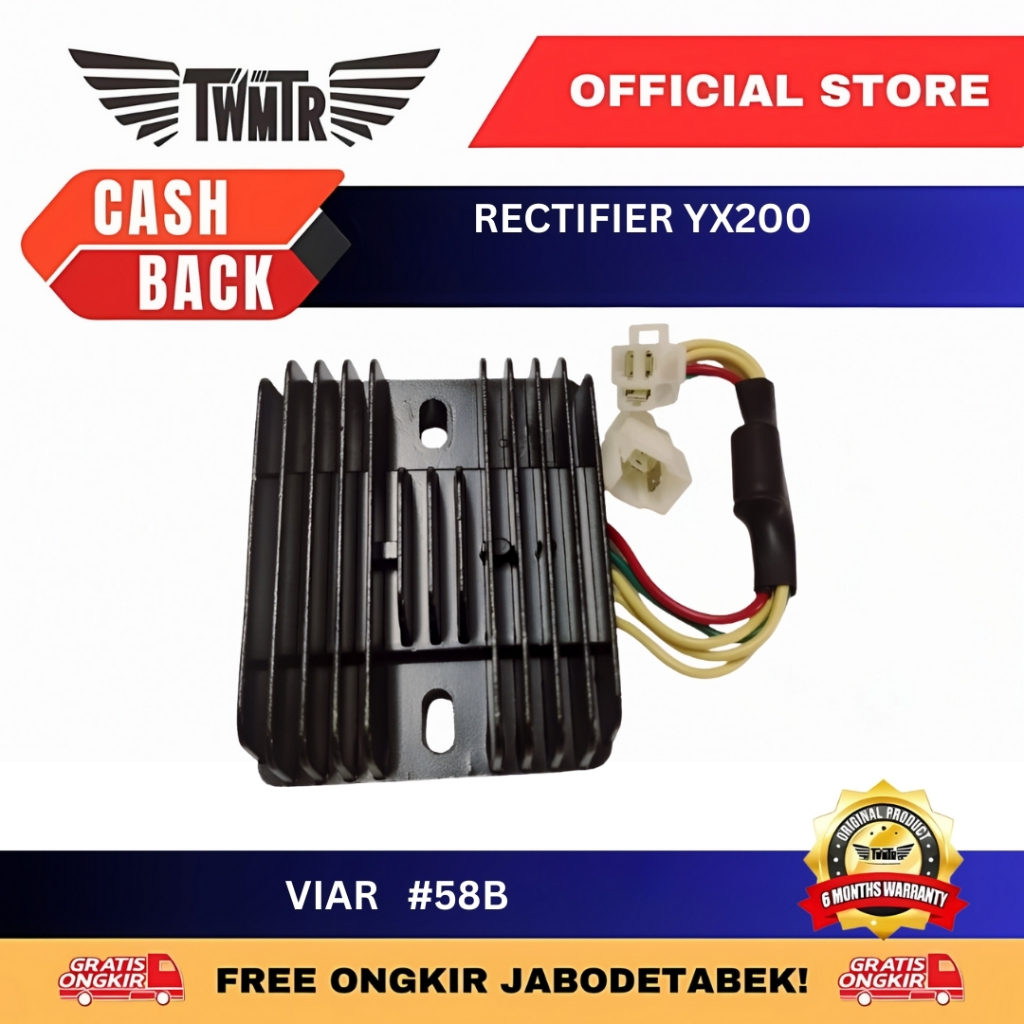 TWMTR 58B - RECTIFIER YX200 - 150CC / VIAR/KIPROK RECTIFIER VIAR YX200 - 150 200