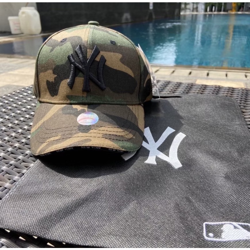TOPI BASEBALL MLB NY CAMO BASIC ORIGINAL CAMO ARMY CAPS / TOPI PRIA / TOPI WANITA FULL SET