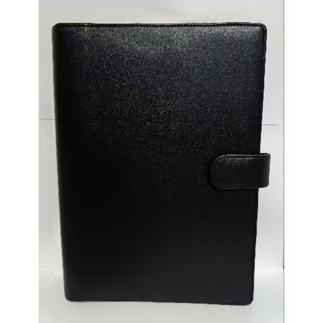 

Binder Polos Kulit Sintetis Eksklusif Ukuran B5 26 Ring Warna Hitam