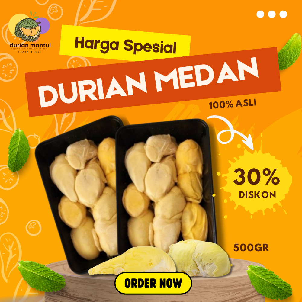 

2 Box Durian Kupas Medan Black Box Terbaik Jaminan Manis Legit Pahit PerBox 500gr