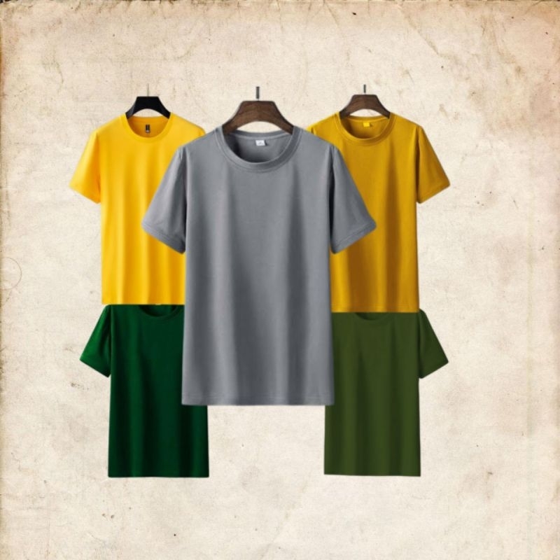 ORIGINAL 100%COTTON KAOS POLOS COTTON COMBED30S KUNING EMAS/KUNING KENARI/KUNING MUSTARD