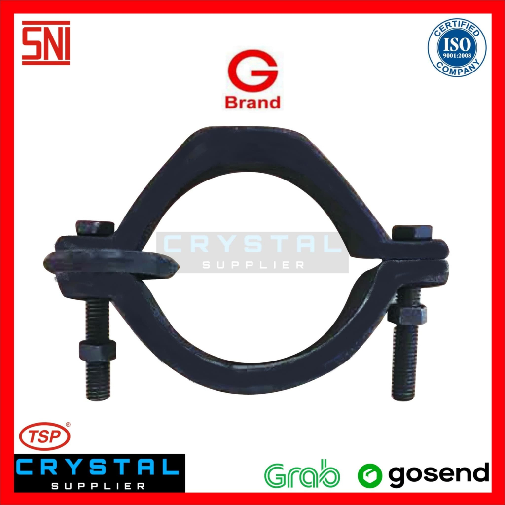 KLEM SADLE BESI HITAM 1 1/2 x 1" G BRAND / BLACK CLAMP SADDLE SADLE