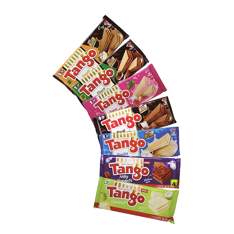 

Wafer TANGO 110 Gr Gram dari OT Royal Chocolate / Vanilla Vanila / Choco Java Mocca / Strawberry Stoberi / Tiramisu / Keju Varian Rasa Lengkap Manis Renyah Cemilan Makanan Ringan Snack Oleh Oleh Khas Pekalongan Murah Berkualitas Premium