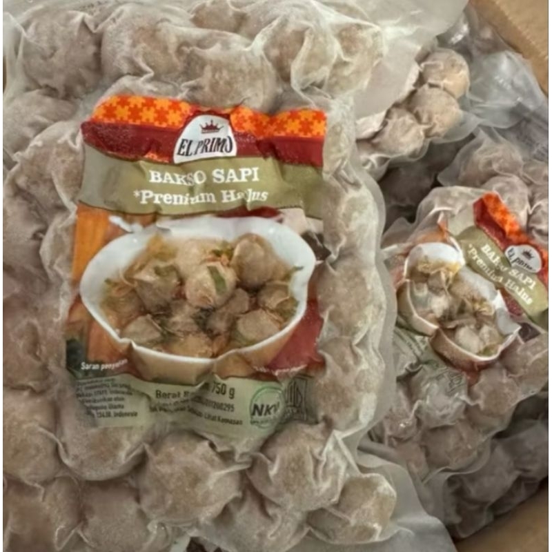 

Bakso sapi EL PRIMO Premium halus 750gram/BAKSO SAPI ISI 50 BIJI