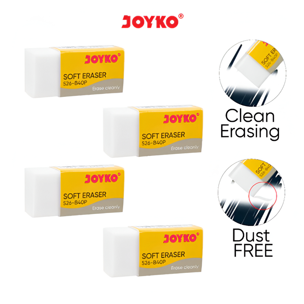 

Stip Eraser Penghapus Joyko 526-B40P (1pcs) - Penghapus Pensil Putih Kecil Joyko