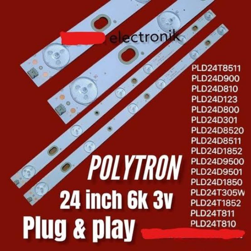 LAMPU BL BACKLIGHT CABUTAN ORIGINAL TV POLYTRON 24IN
