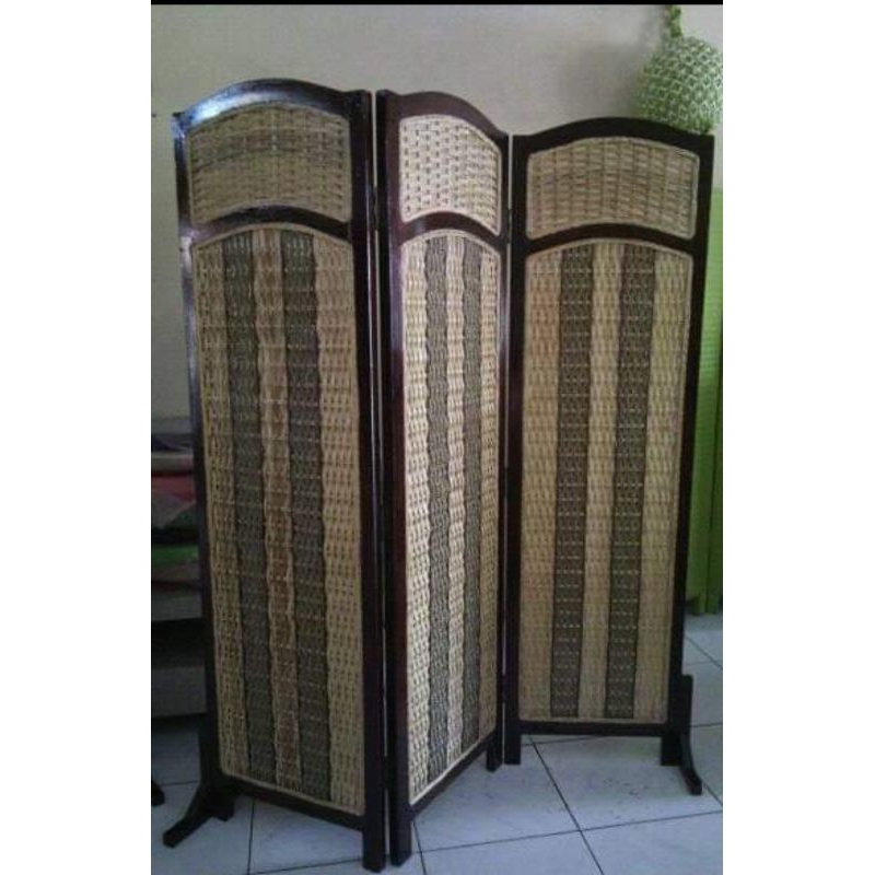 penyekat ruangan/anyaman rotan asli/ 1pintu