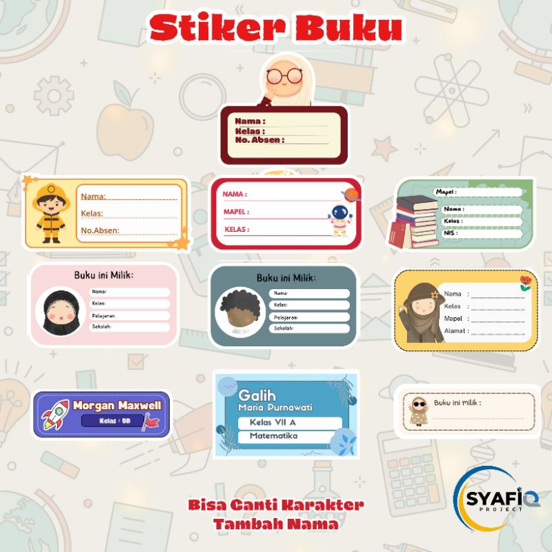 

Stiker Buku Custom