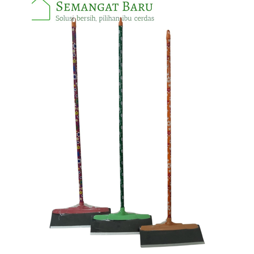 Sapu Air Karet Dengan Gagang Kayu Wiper Pengepel Sorong Pendorong Lebar