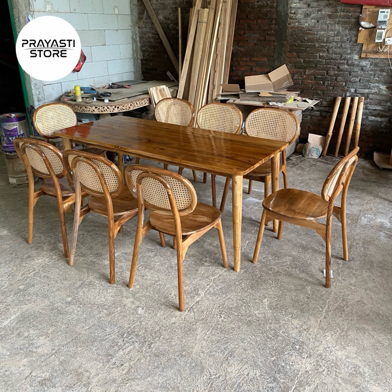 meja makan minimalis 8 kursi jati set meja makan minimalis jati meja makan cafe 8 kursi jati
