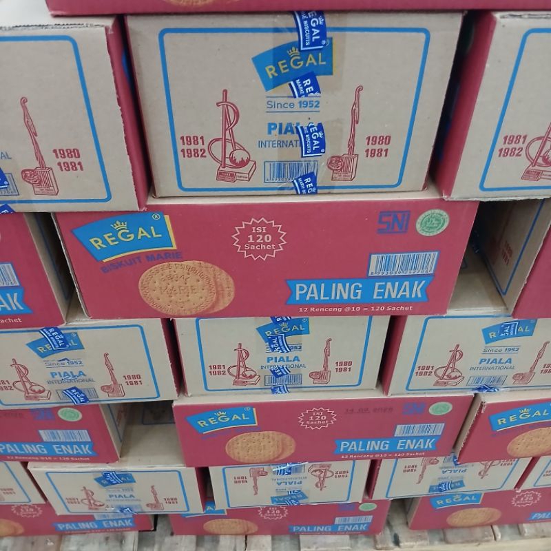 

Regal Biskuit Marie 1Dus (12 Renceng x 10 Sachet)