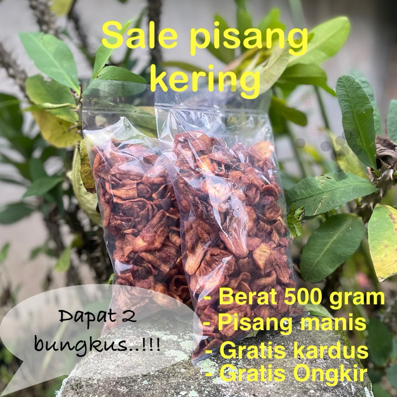 

keripik sale pisang kering 500g (dpt 2 bungkus) renyah,garing dn manis alami