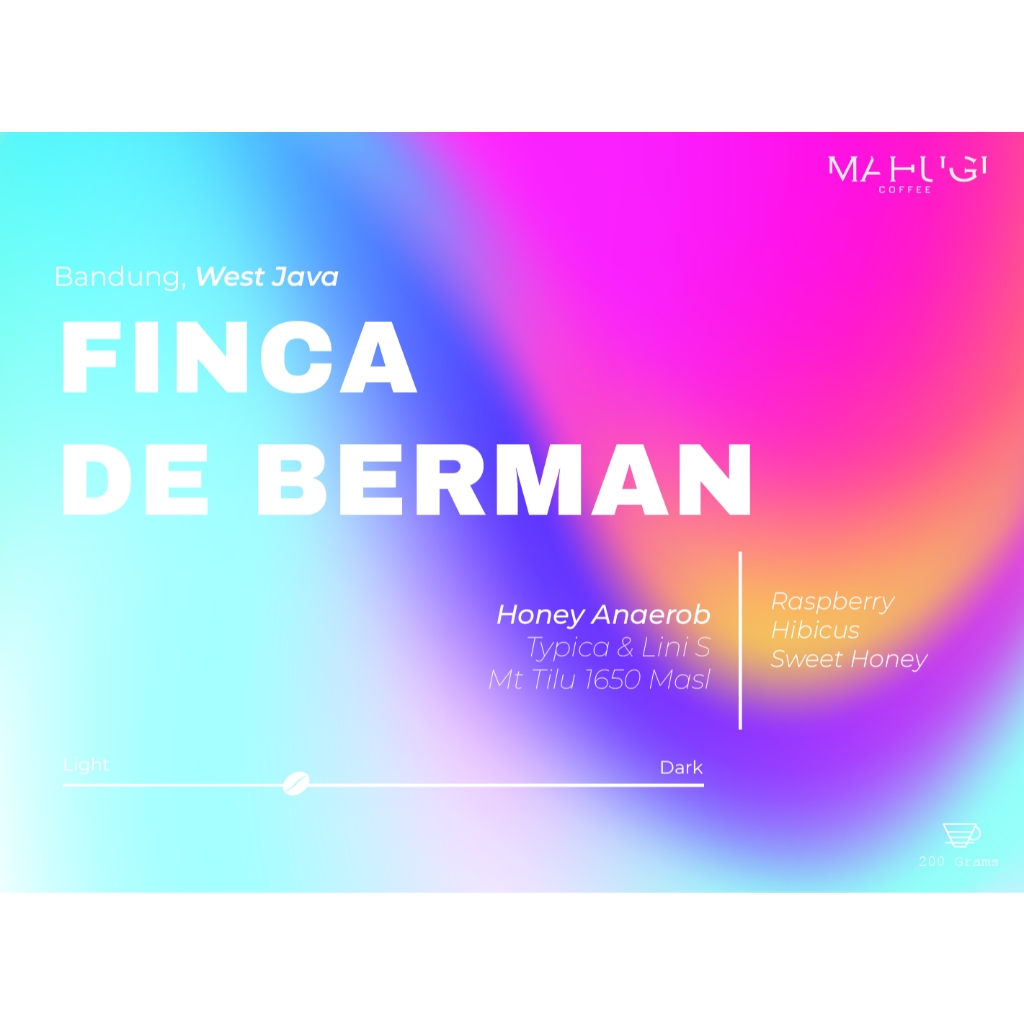 

Mahugi Coffee COE Series : Finca De Berman | Honey Anaerobic | Speciality Filter Coffee