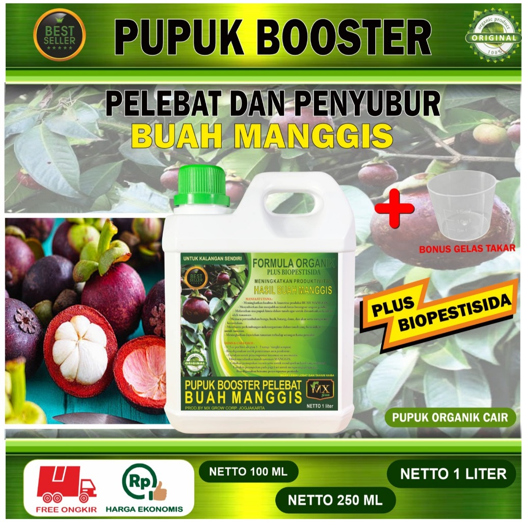 Pupuk Organik Cair Pelebat Penyubur Pembesar Buah Manggis / Booster tanaman Manggis