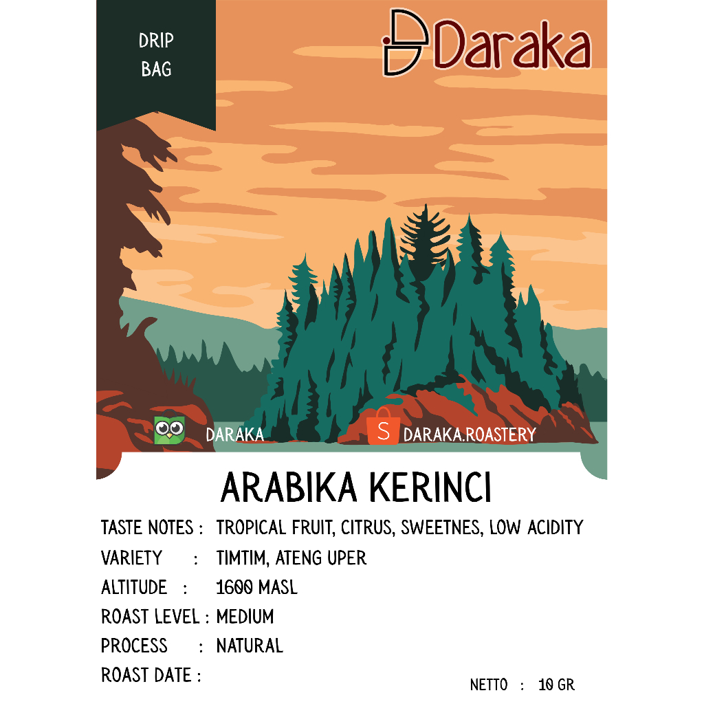 

Drip bag Arabika Kerinci 10gr