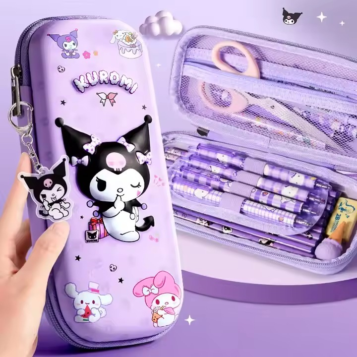 

[SHT Go] Kotak tempat pensil anak 3D Kuromi Melody Cinnamoroll cantik murah estetik tempat pensil alat tulis kekinian bagus menarik