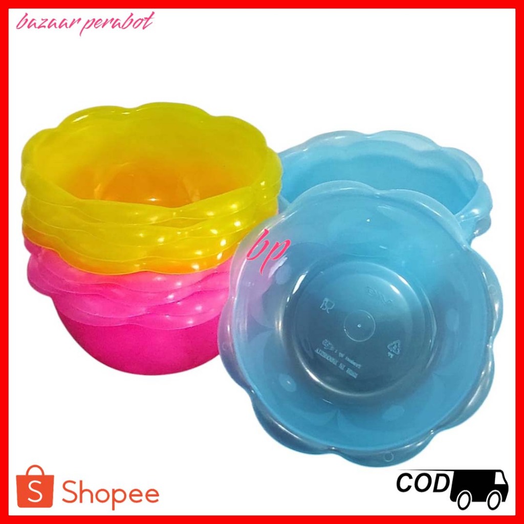 mangkuk kobokan bulat plastik 6 pcss KH